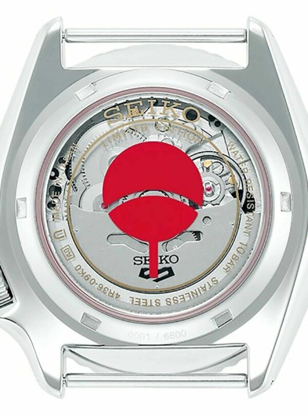 Seiko 5 Sports Naruto & Boruto Collaboration Sarada Limited Edition Men's Watch Backside