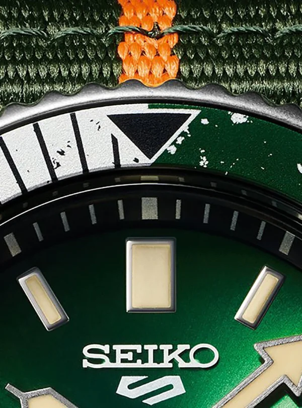 Seiko 5 Sports Naruto & Boruto Series – “Rock Lee” Limited Edition Men's Watch Dial close view