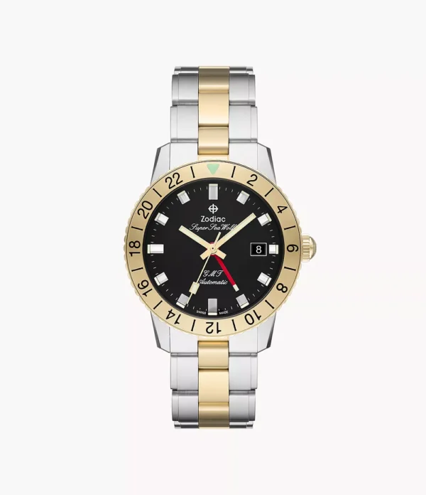 Zodiac Super Sea Wolf GMT Automatic Stainless Steel Watch ZO9406