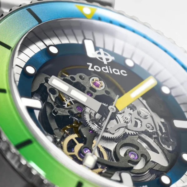 Zodiac Super Sea Wolf Skeleton Automatic Rainbow Watch ZO9298 - 1