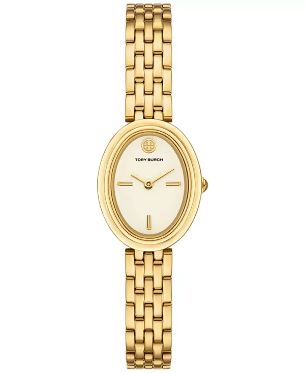 Tory Burch Oval Watch Gold Tone Stainless Steel - TBW6032