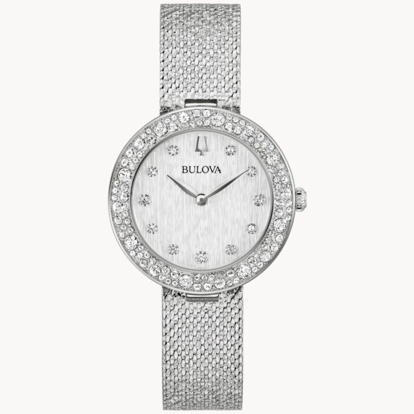 Bulova Crystal Stainless Steel Quartz Womens Watch - 96L329