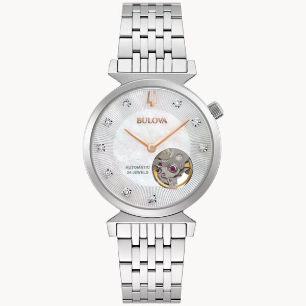 Bulova Classic Regatta Automatic Stainless Steel Womens Watch - 96P222