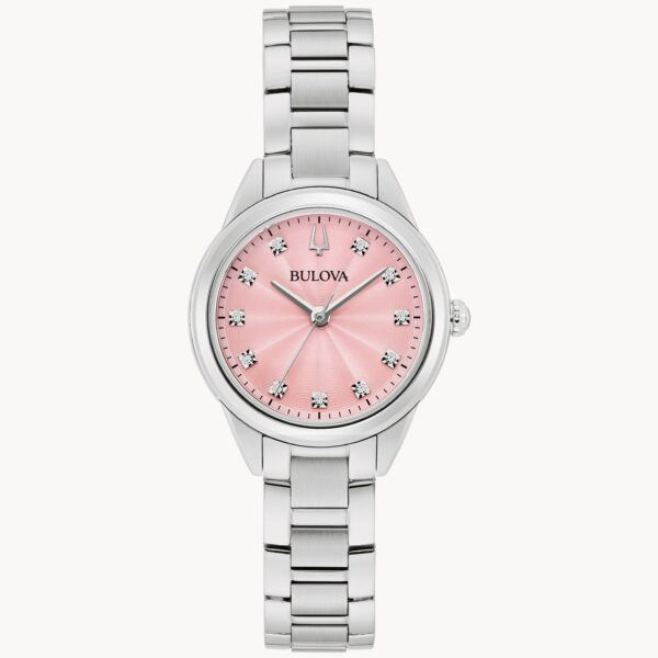 Bulova Sutton Silver-Tone Diamond Accent Womens Watch - 96P249