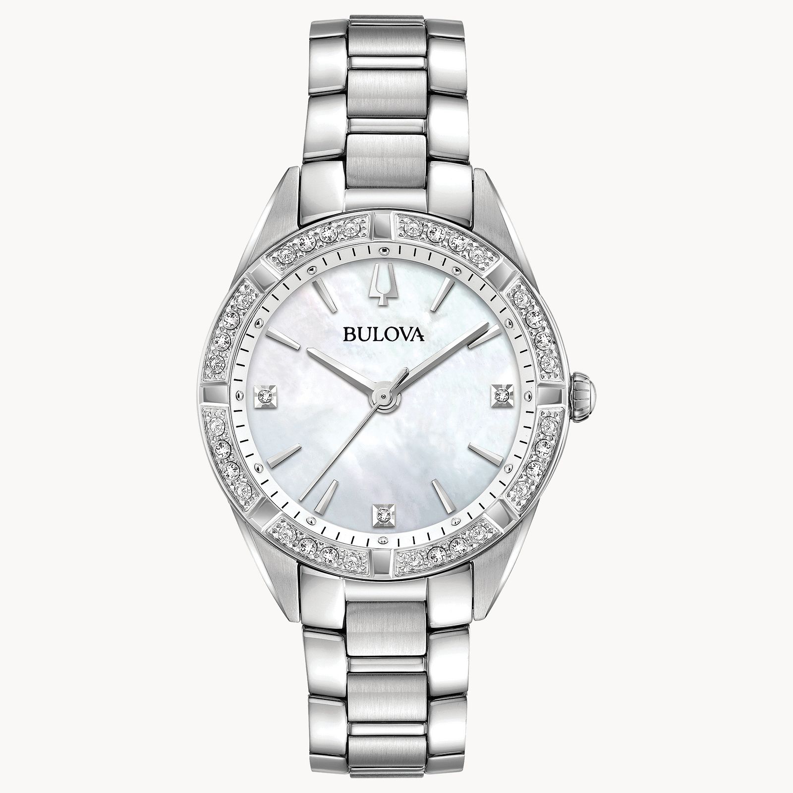 Bulova Classic Sutton Quartz Stainless Steel Womens Watch - 96R228