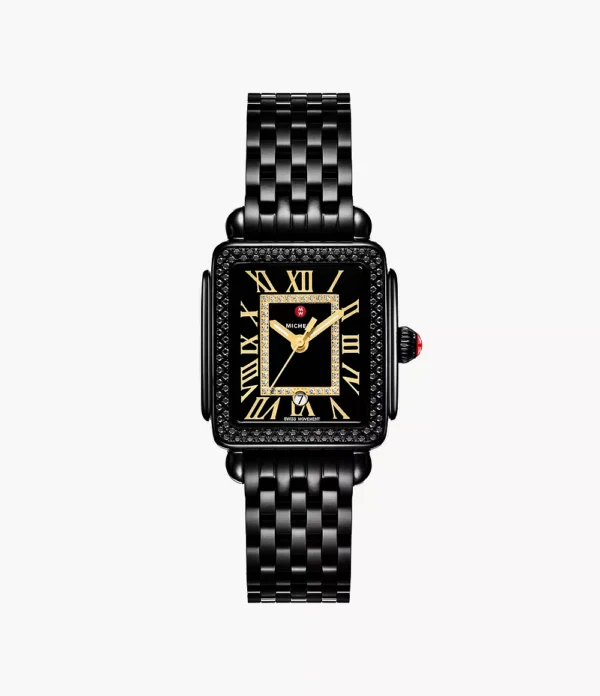 Deco Madison Mid Noir Stainless Steel Diamond Watch - MWW06G000042