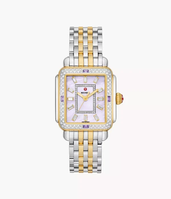 Limited Edition Deco Baguette Charmante Two-Tone 18K Gold-Plated Diamond Watch - MWW06T000263