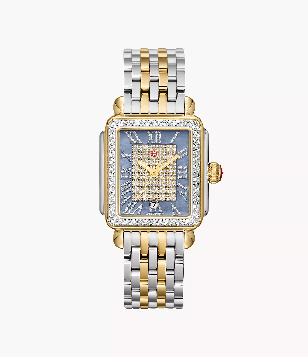 Limited Edition Deco Madison Two-Tone 18K Gold-Plated Diamond Watch