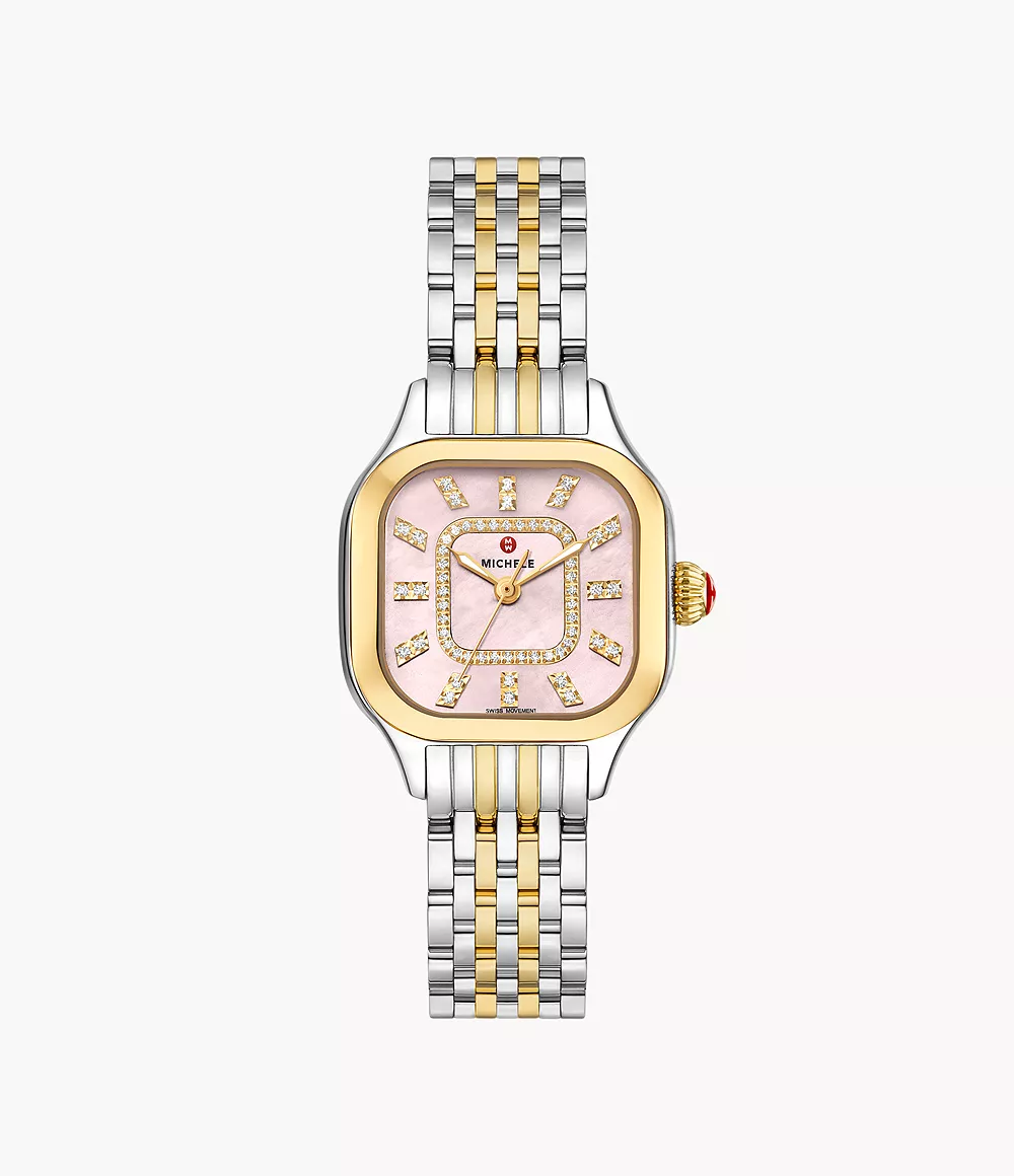 Meggie Two-Tone 18K Gold-Plated Diamond Dial Watch - MWW33B000014