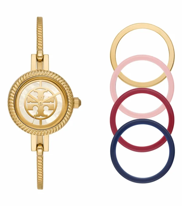 Tory Burch Reva Bangle Watch Gift Set Gold / Multi-Color - TBW4029