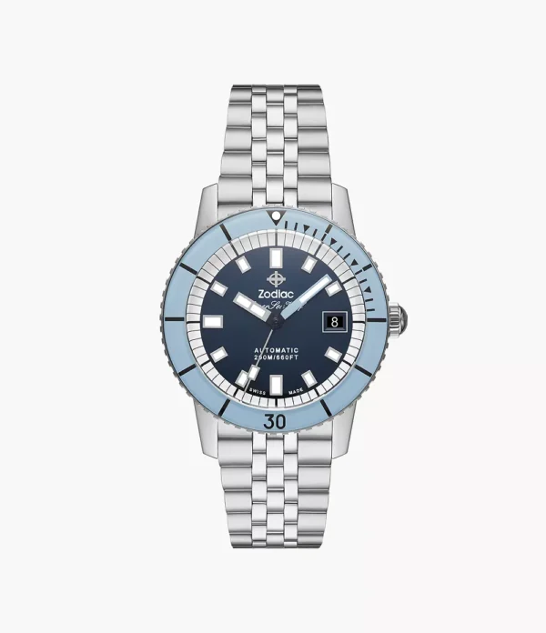 Zodiac Super Sea Wolf Compression Diver Automatic Stainless Steel Watch - ZO9287