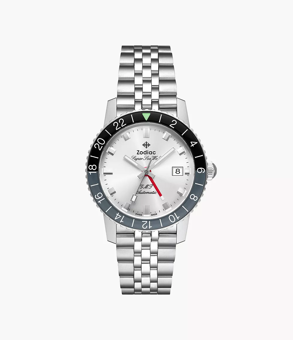 Zodiac Super Sea Wolf GMT Automatic Stainless Steel Watch - ZO9415