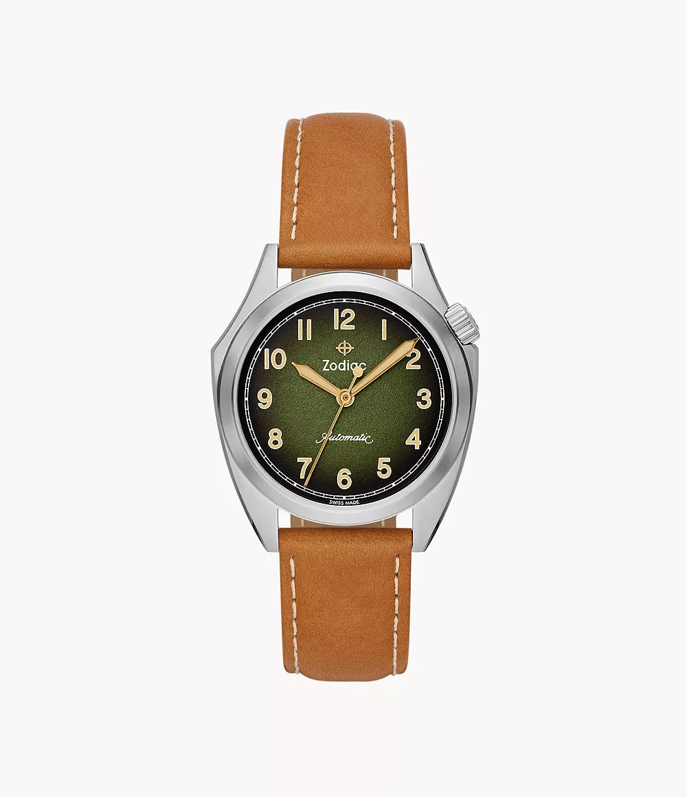 Zodiac Field Olympos Automatic Leather Watch - ZO9713