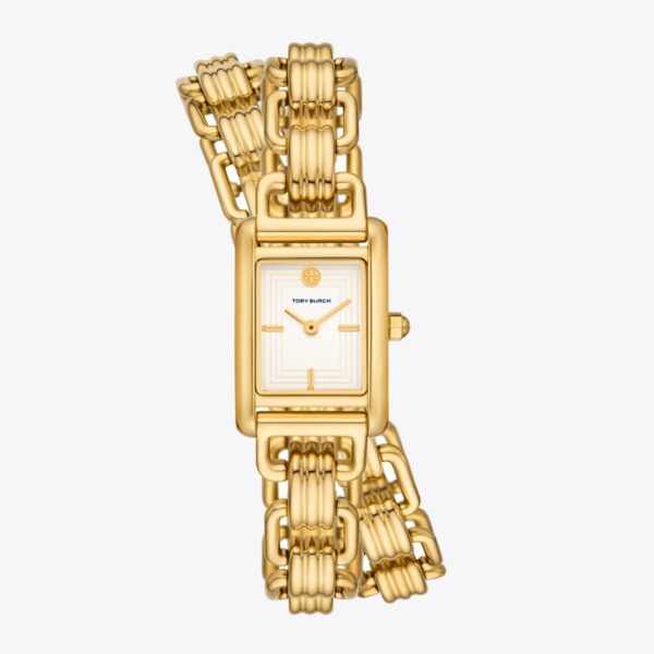 Tory Burch Mini Eleanor Double Wrap Watch Ivory/ Gold - TBW1067