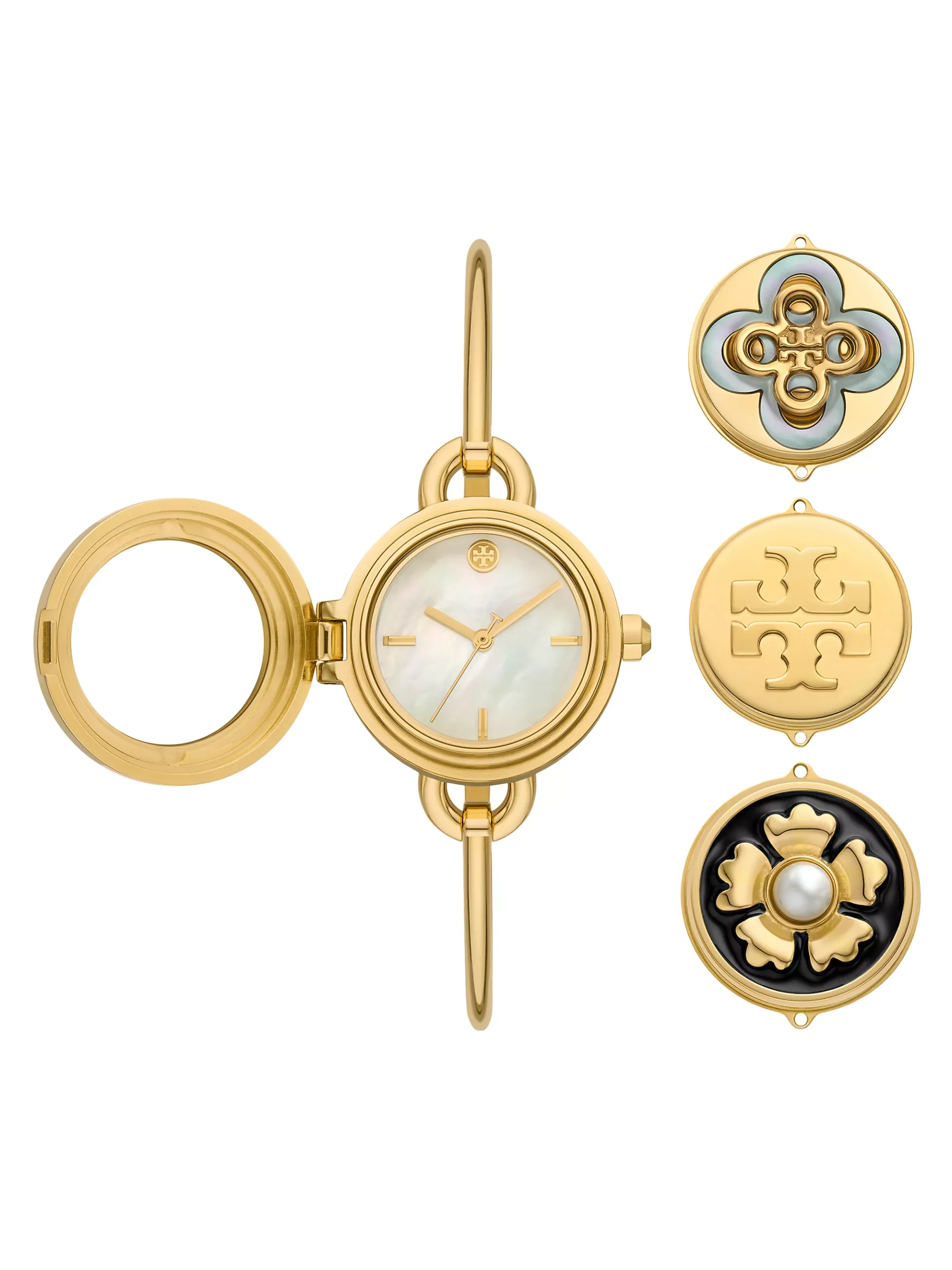 Tory Burch Miller Watch Goldtone/ Mother-Of-Pearl Gift Set TBW6018