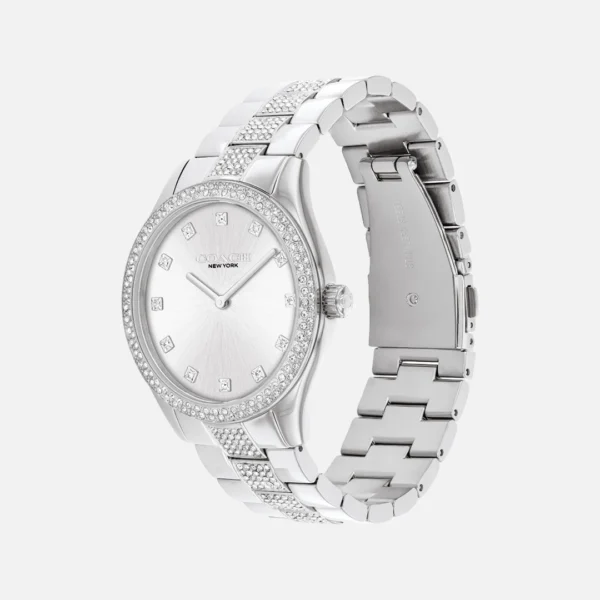 Coach Brooks Silver Tone with Crystals, 38mm Watch - 14400033 - Image 2