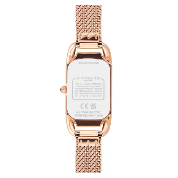 Coach Cadie Rose Golden Mesh Green Dial 17.5mm X 28.5mm Watch - 14504034 - Image 3