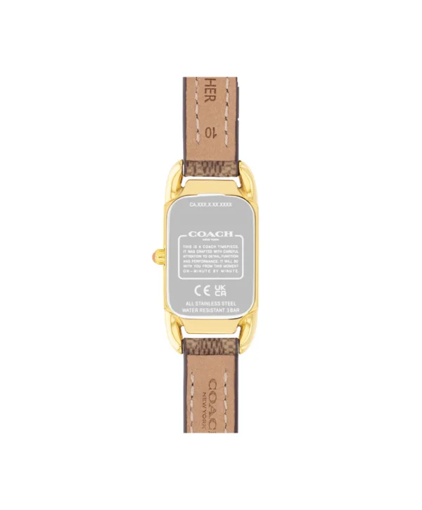 Coach Cadie Tan Canvas Strap 17.5mm X 28.5mm Watch - 14504192 - Image 3