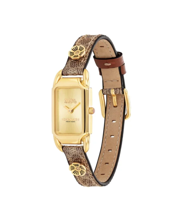 Coach Cadie Tan Canvas Strap 17.5mm X 28.5mm Watch - 14504192 - Image 2
