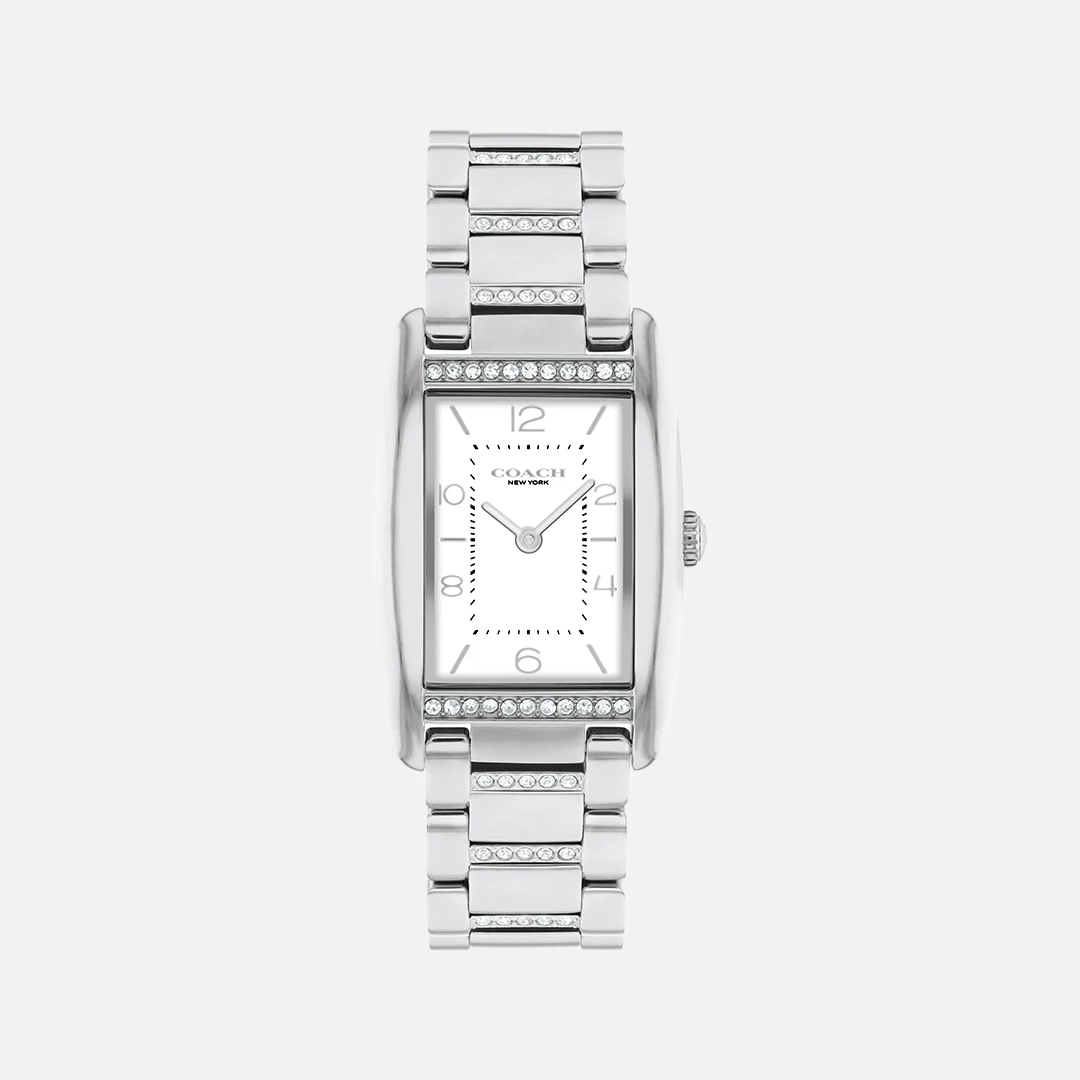 Coach Reese Silver Tone Case, Stainless Steel Bracelet 24mm x 35mm Watch - 14504315