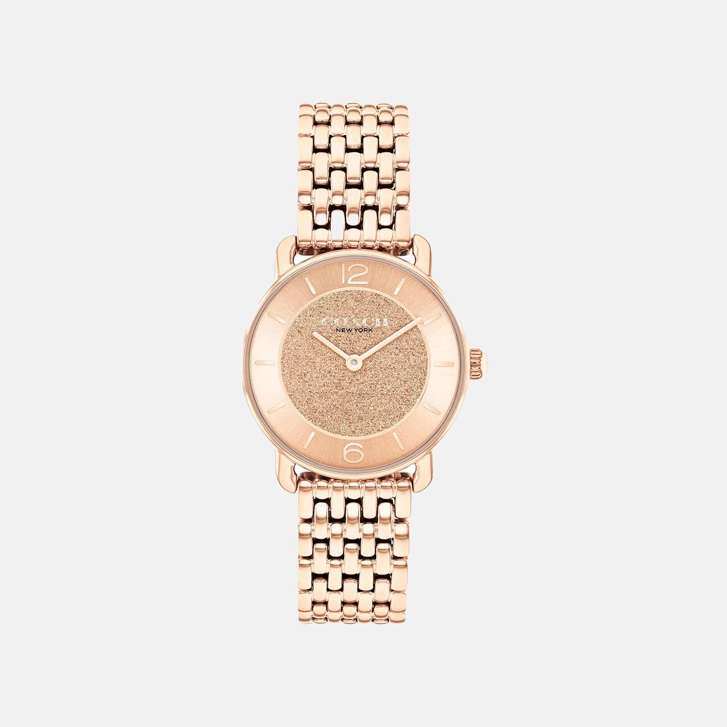 Coach Elliot Rose Gold Tone, Glitter Dial Stainless Steel Bracelet 28mm Watch - 14504371
