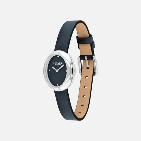 Coach Sammy Silver Tone, Denim Leather Strap 22mm Watch - 14504424 - Image 3
