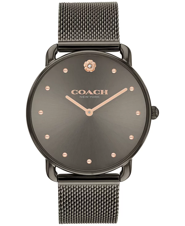 Coach Elliot Grey Stainless Steel Mesh Bracelet 36mm Watch - 14504210