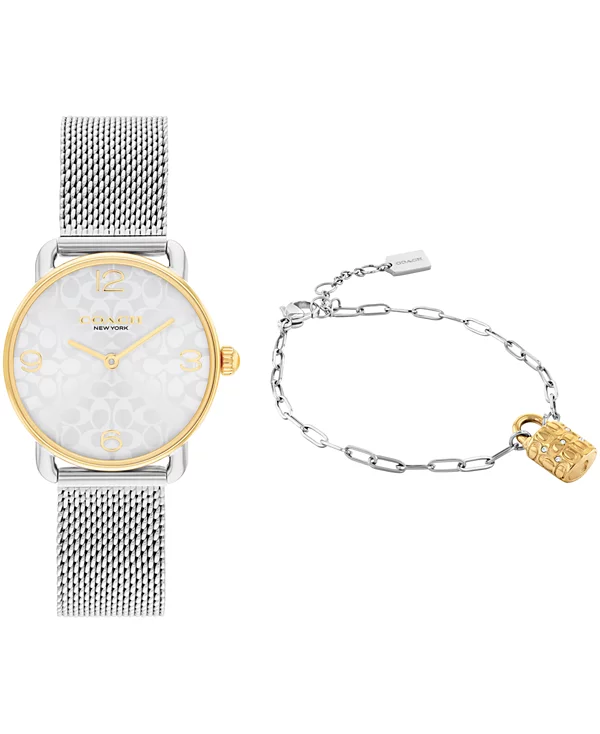 Coach Elliot Gold-Tone Case, Stainless Steel Bracelet 28mm Watch - 14000115