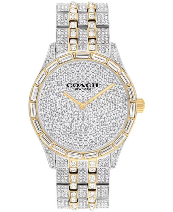 Coach Brooks Unisex Two-Tone Crystal 38mm Watch - 14400037