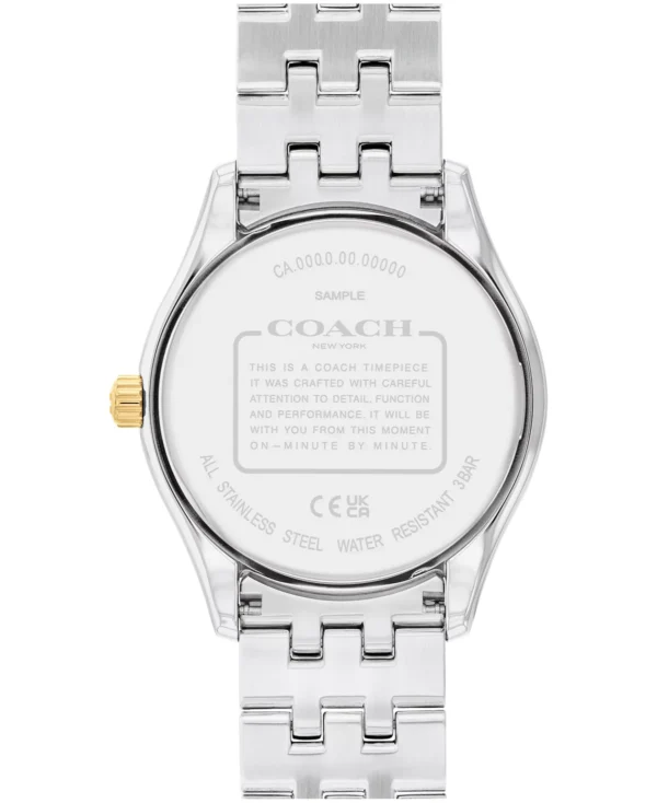 Coach Brooks Unisex Two-Tone Crystal 38mm Watch - 14400037 - Image 3