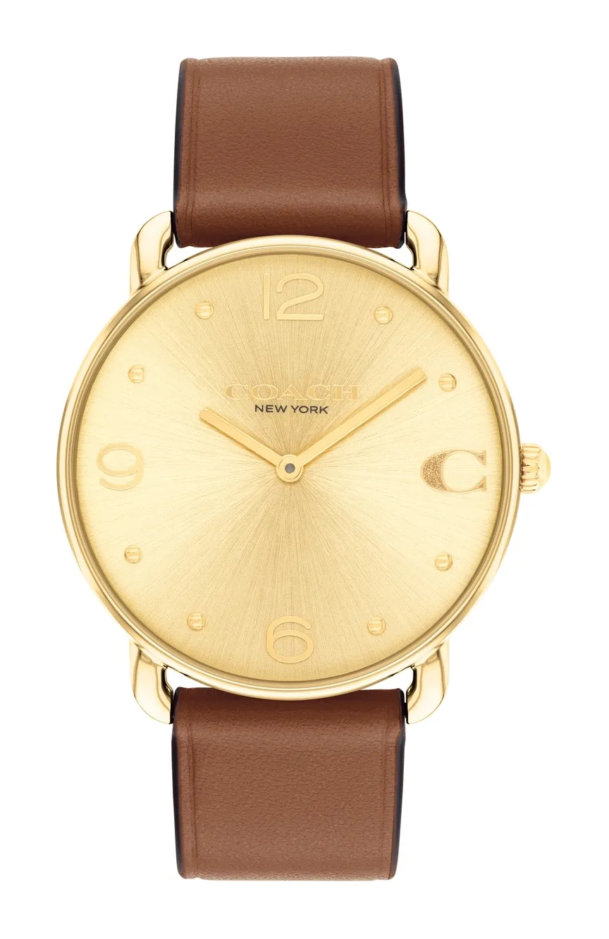 Coach Elliot Saddle Leather 36mm Watch - 14504201