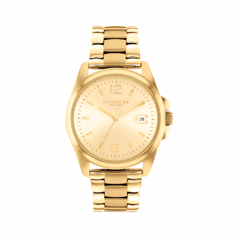Coach Greyson Gold Tone with Gold Tone Stainless Steel Bracelet, 36mm Watch - 14503911