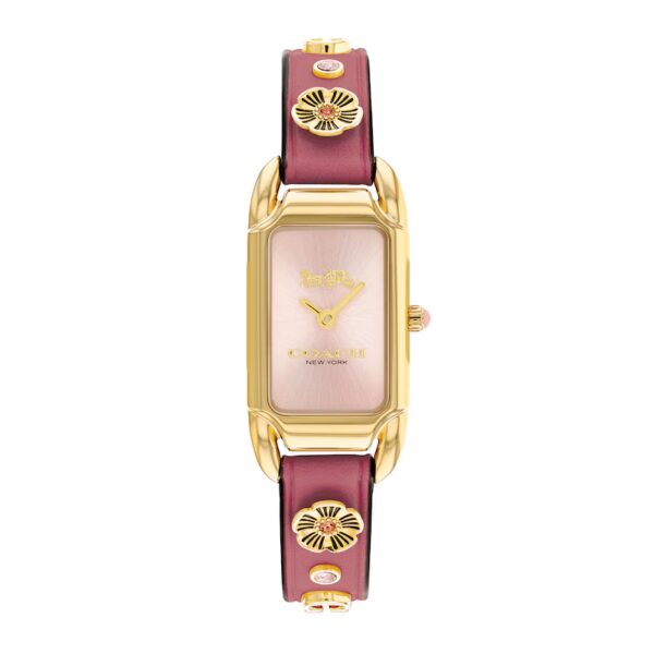 Coach Cadie Pink Leather Strap 17.5mm X 28.5mm Watch - 14504117