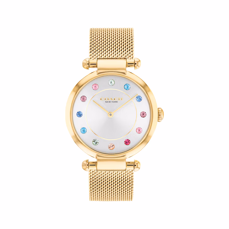 Coach Cary Gold Tone 34mm Watch - 14000112