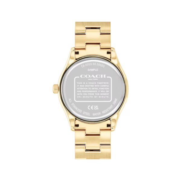 Coach Brooks Gold Tone with Crystal Accents, 38mm Watch - 14400035 - Image 3