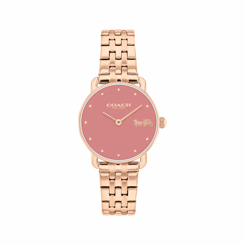 Coach Elliot Rose Gold-Tone Case, Rose Gold Tone Stainless Steel Bracelet 28mm Watch - 14504444
