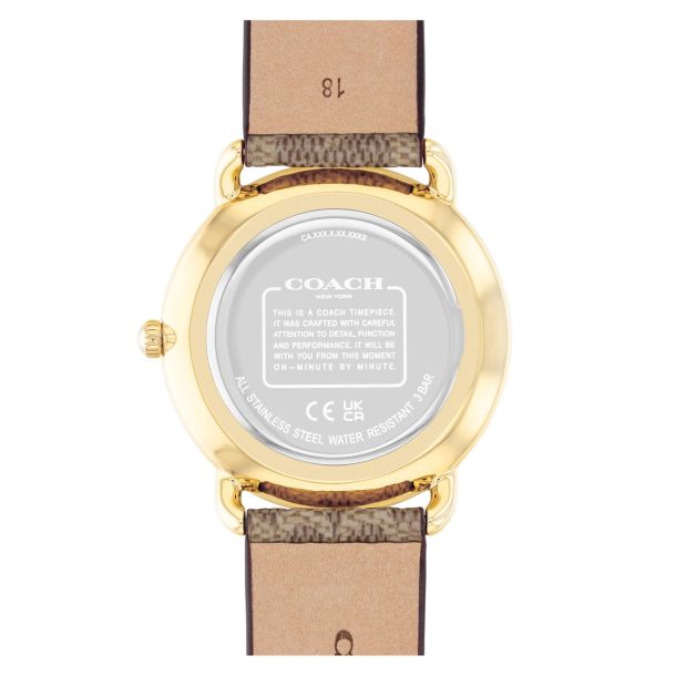 Coach Elliot Tan Leather 36mm Watch - 14504205 - Image 3
