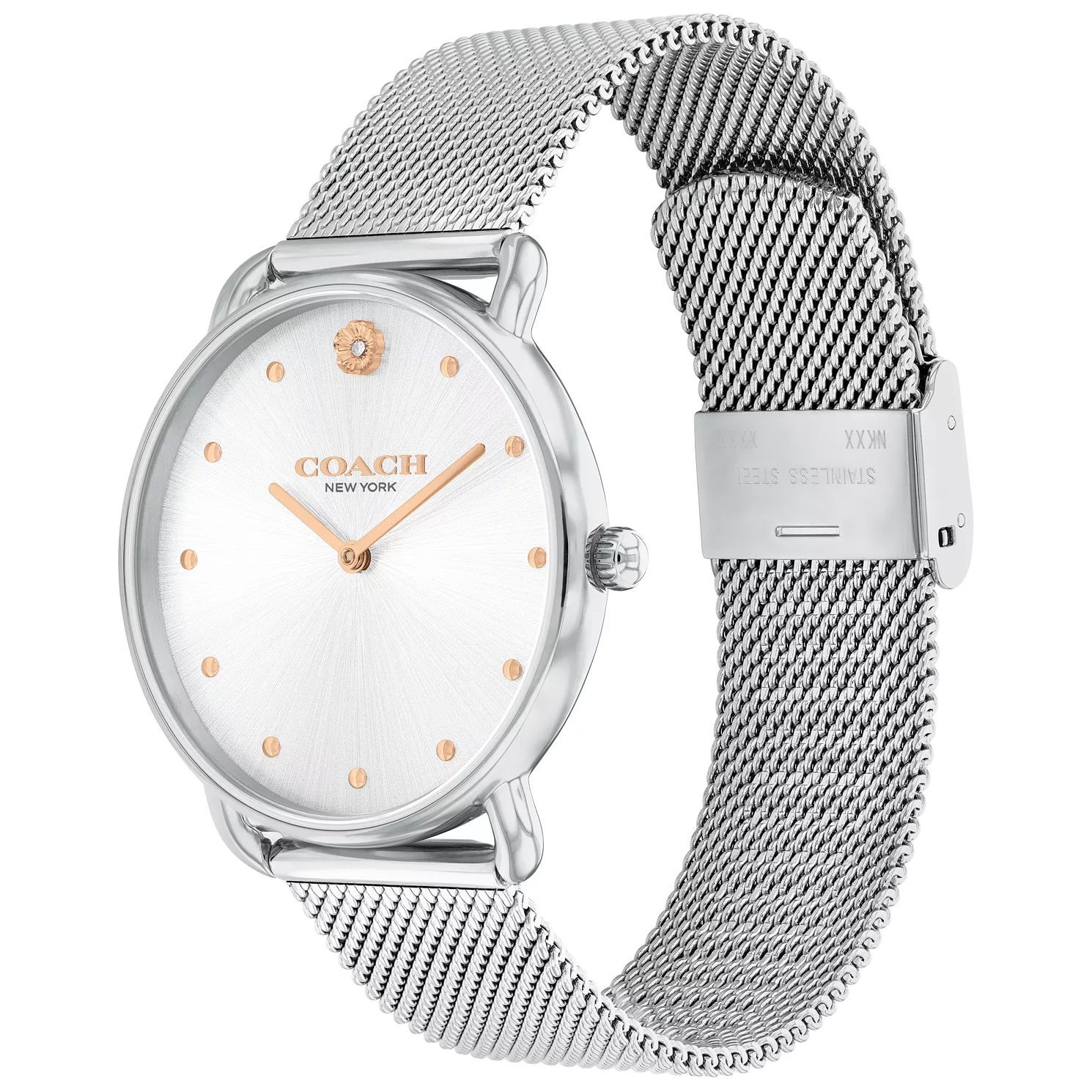 Coach Elliot Silver Tone, Mesh Bracelet 36mm Watch - 14504207 - Image 2