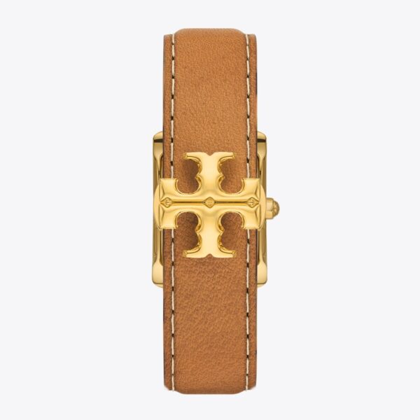 Tory Burch Eleanor Watch Brown Leather/ Gold-Tone Stainless Steel - TBW1068 - Image 3
