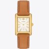 Tory Burch Eleanor Watch Brown Leather/ Gold-Tone Stainless Steel - TBW1068