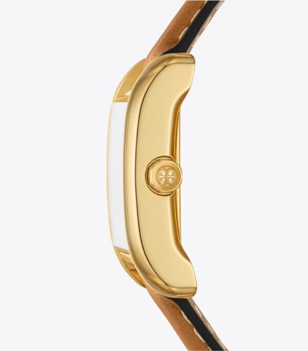 Tory Burch Eleanor Watch Brown Leather/ Gold-Tone Stainless Steel - TBW1068 - Image 2