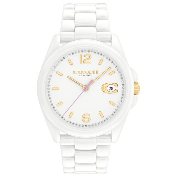 Coach Greyson White Ceramic Case and Bracelet, 36mm Watch - 14503925