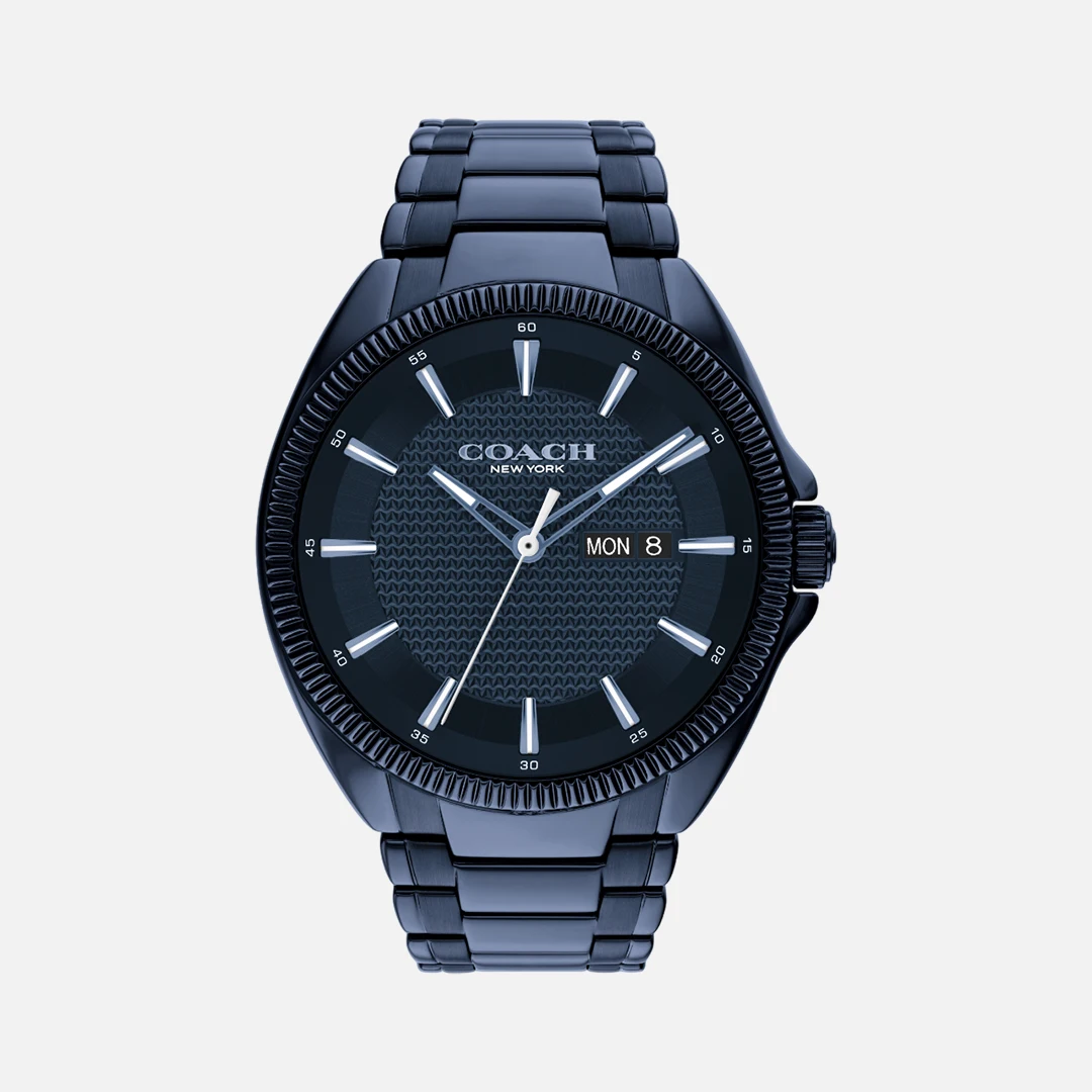 Coach Jackson Blue Ionic Plated 45mm Watch- 14602689