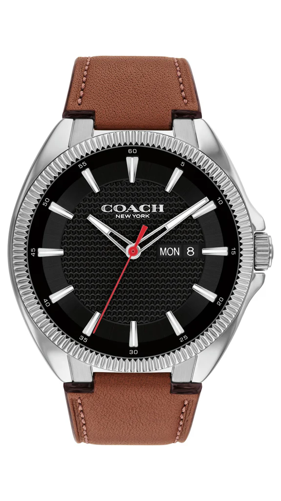 Coach Jackson Brown Saddle Leather Strap 45mm Watch- 14602691