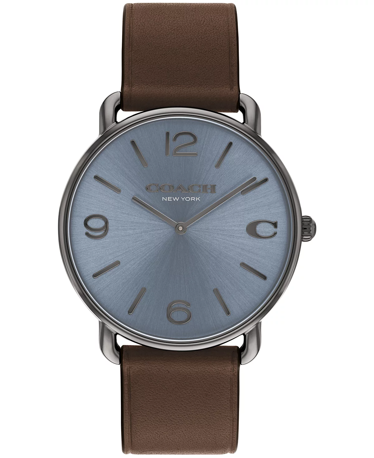 Coach Elliot Leather Strap Grey Dial 40mm Watch- 14602647