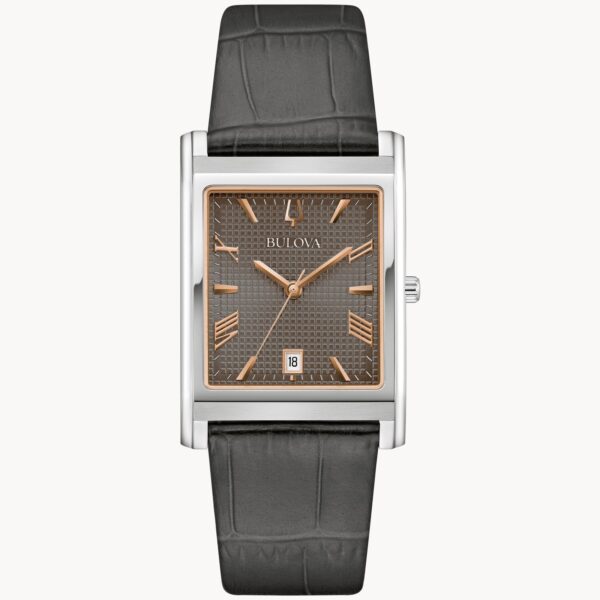 Bulova Classic Grey Dial Leather Strap 29mm Watch -96B443