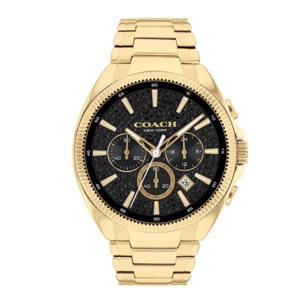 Coach Jackson Gold-Tone Black Dial 45mm Watch-14602697