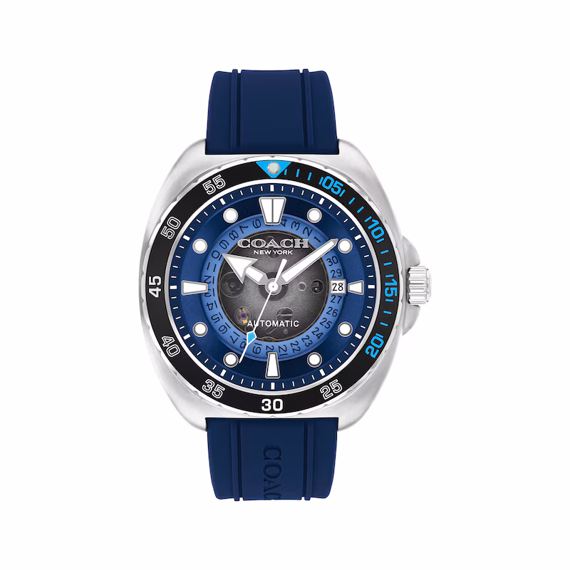 Coach Charter Blue Silicone Automatic 44mm Watch-14602714