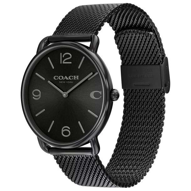 Coach Elliot Steel Mesh Black Dial 41mm Watch- 14602651 - Image 2