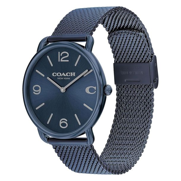 Coach Elliot Steel Mesh Blue Dial 41mm Watch- 14602650 - Image 2